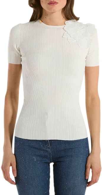 Elisabetta Franchi Sweaters Ivory Wit