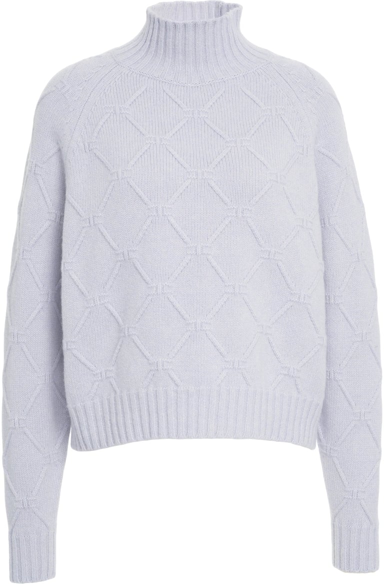 Elisabetta Franchi High neck wool sweater Blauw