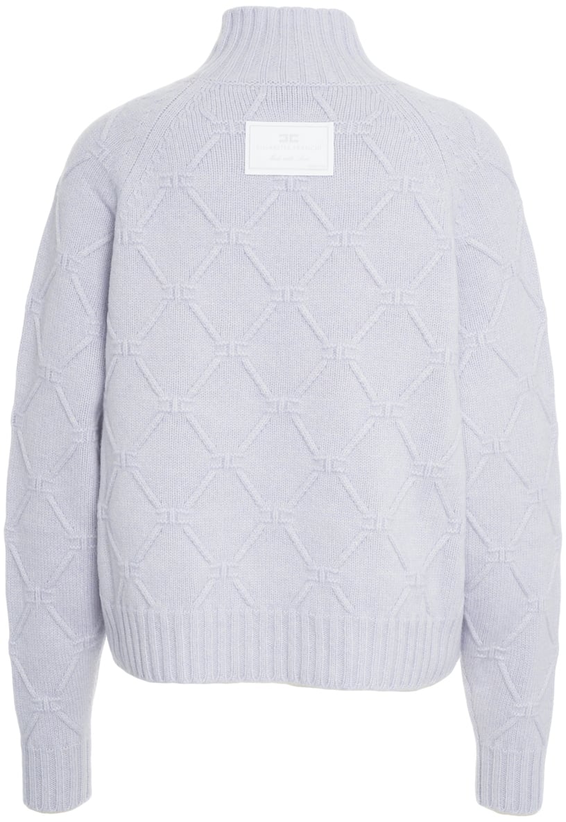 Elisabetta Franchi Lupetto in lana Blauw