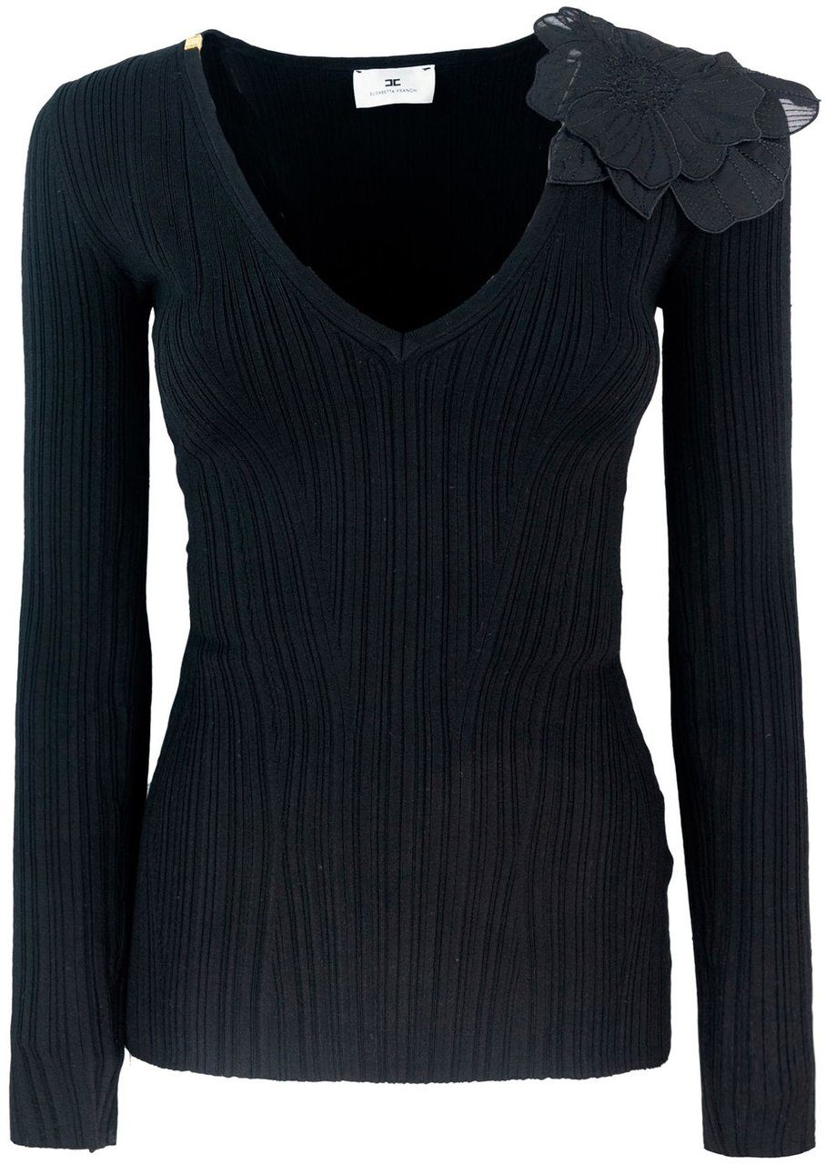Elisabetta Franchi Sweaters Black Zwart