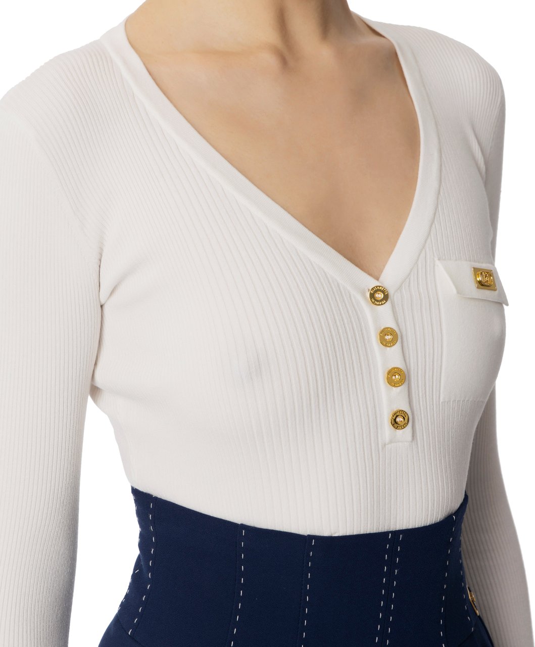 Elisabetta Franchi Sweaters Ivory Wit
