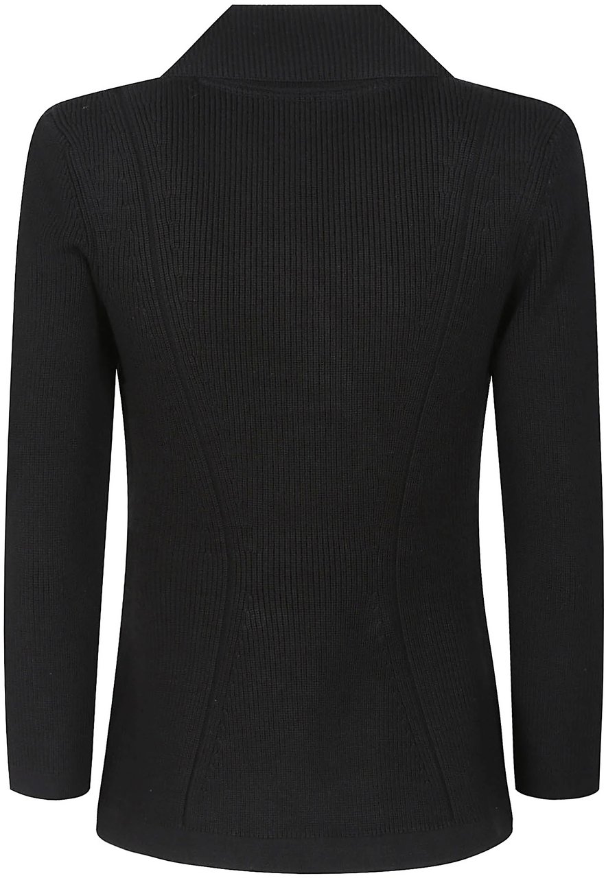 Elisabetta Franchi Tricot Jacket Black Zwart