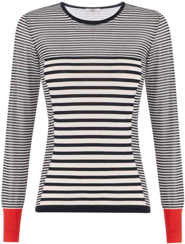 Elisabetta Franchi Sweaters Neroburrolacca Divers