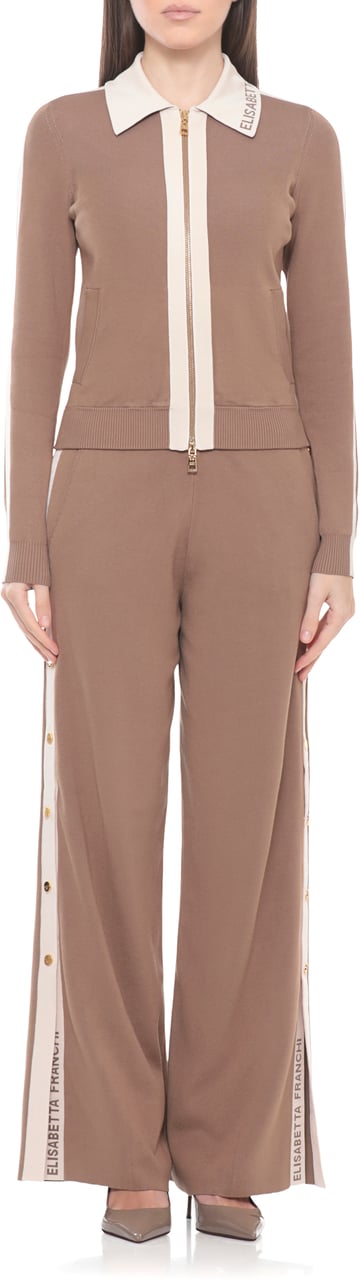 Elisabetta Franchi Sweaters Brown Taupe