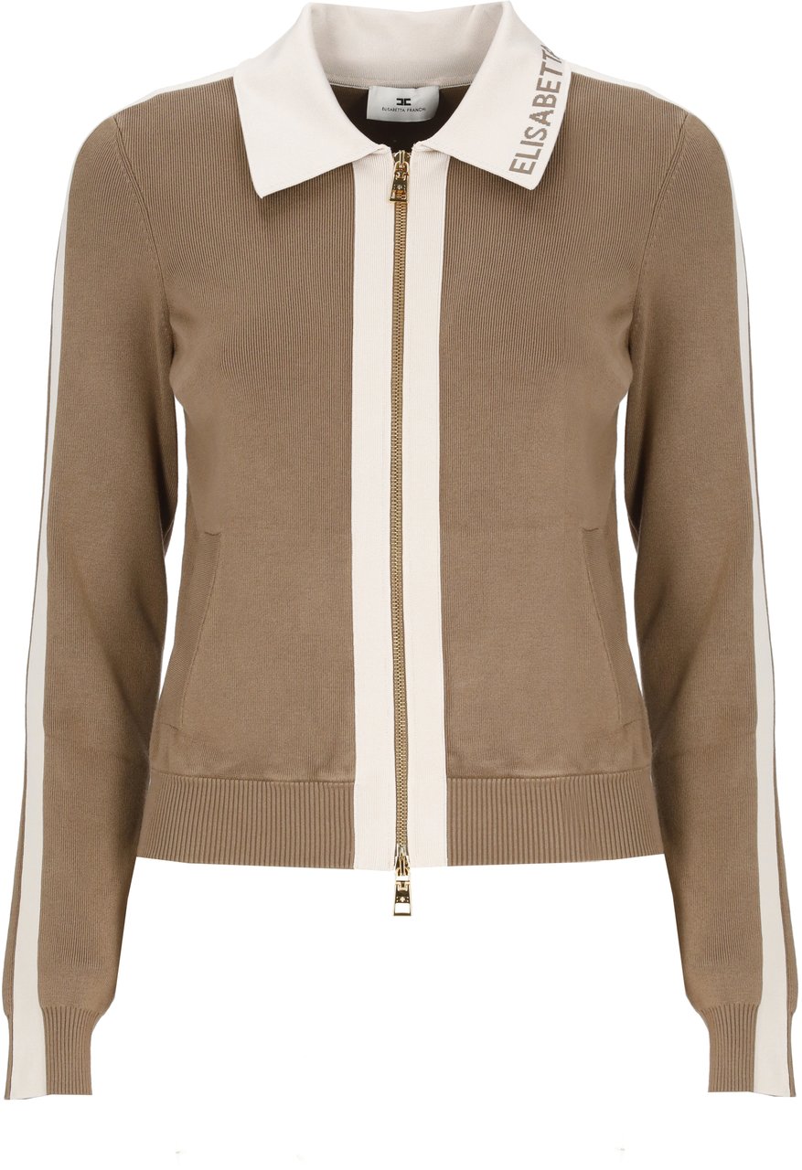 Elisabetta Franchi Sweaters Brown Taupe