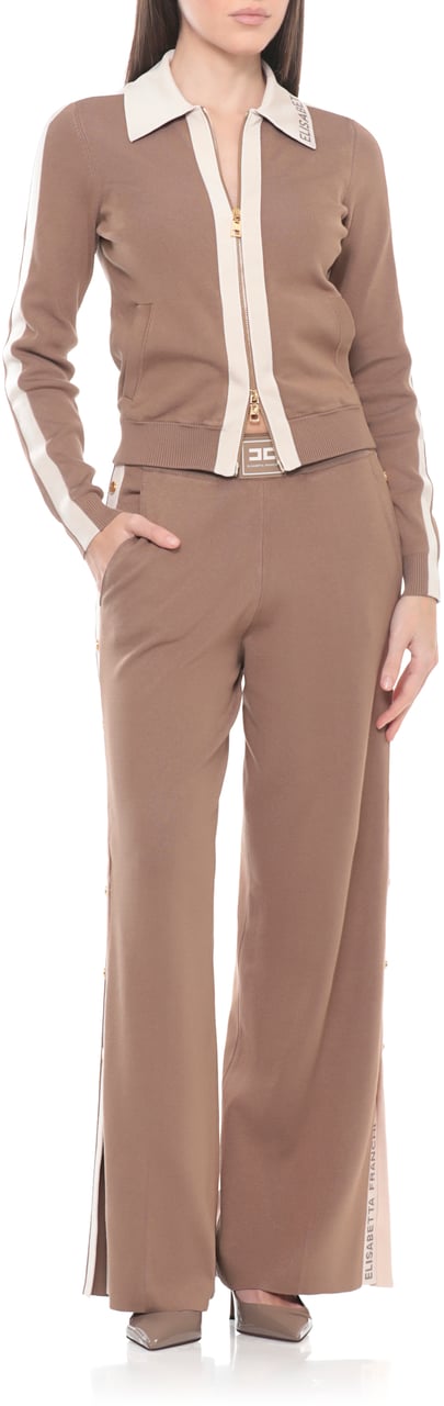 Elisabetta Franchi Sweaters Brown Taupe