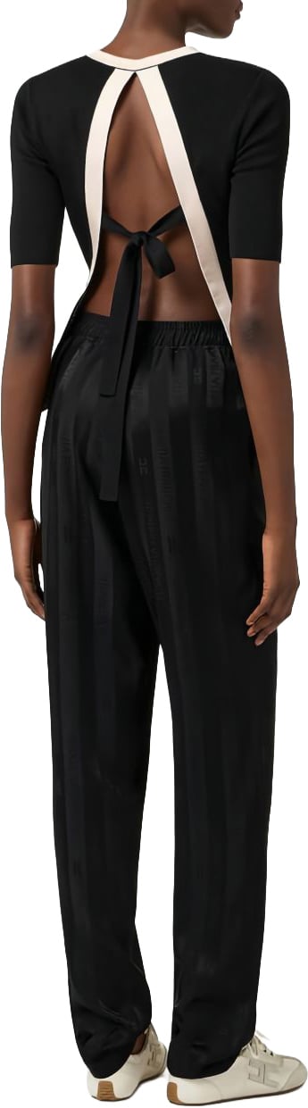 Elisabetta Franchi Sweaters Nero/Burro Zwart