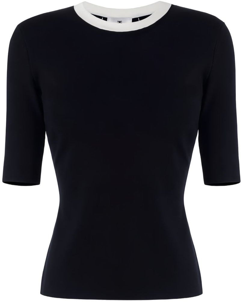 Elisabetta Franchi Sweaters Nero/Burro Zwart