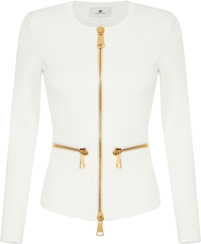 Elisabetta Franchi Sweaters Avorio Wit