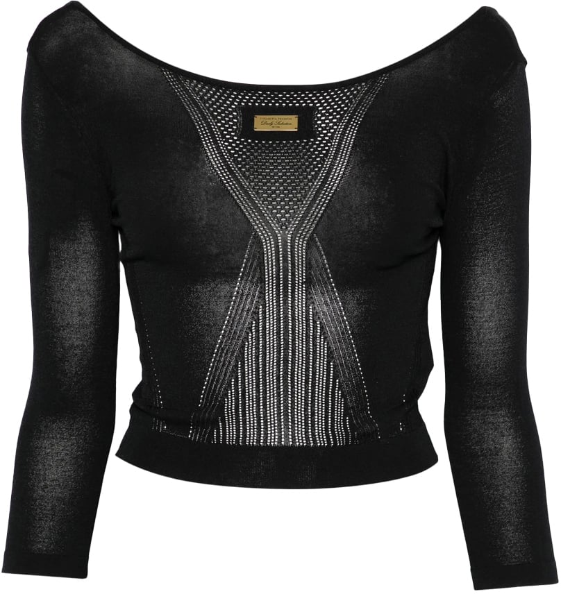Elisabetta Franchi Sweaters Black Zwart