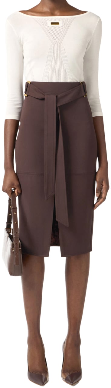 Elisabetta Franchi Sweaters Ivory Wit