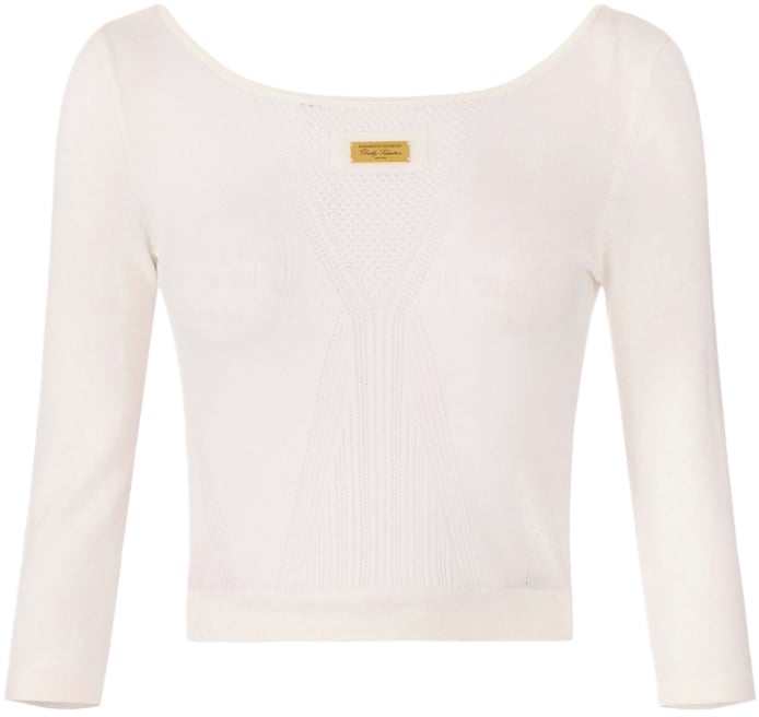 Elisabetta Franchi Sweaters Ivory Wit