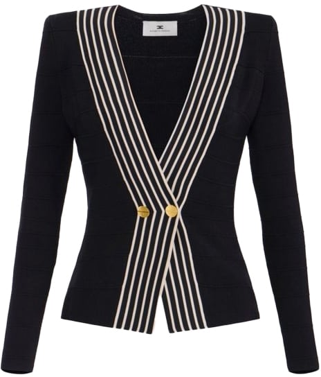 Elisabetta Franchi Sweaters Neroburro Zwart