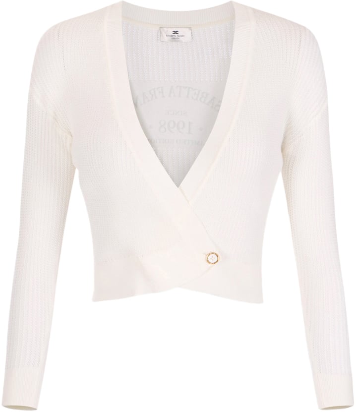 Elisabetta Franchi Sweaters Ivory Wit