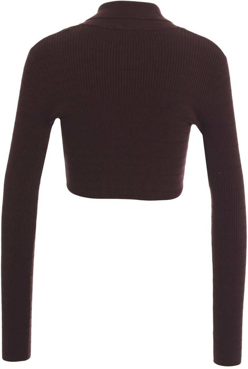 Elisabetta Franchi Knit top with logo details Bruin