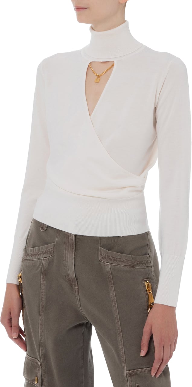 Elisabetta Franchi Sweaters Burro Beige