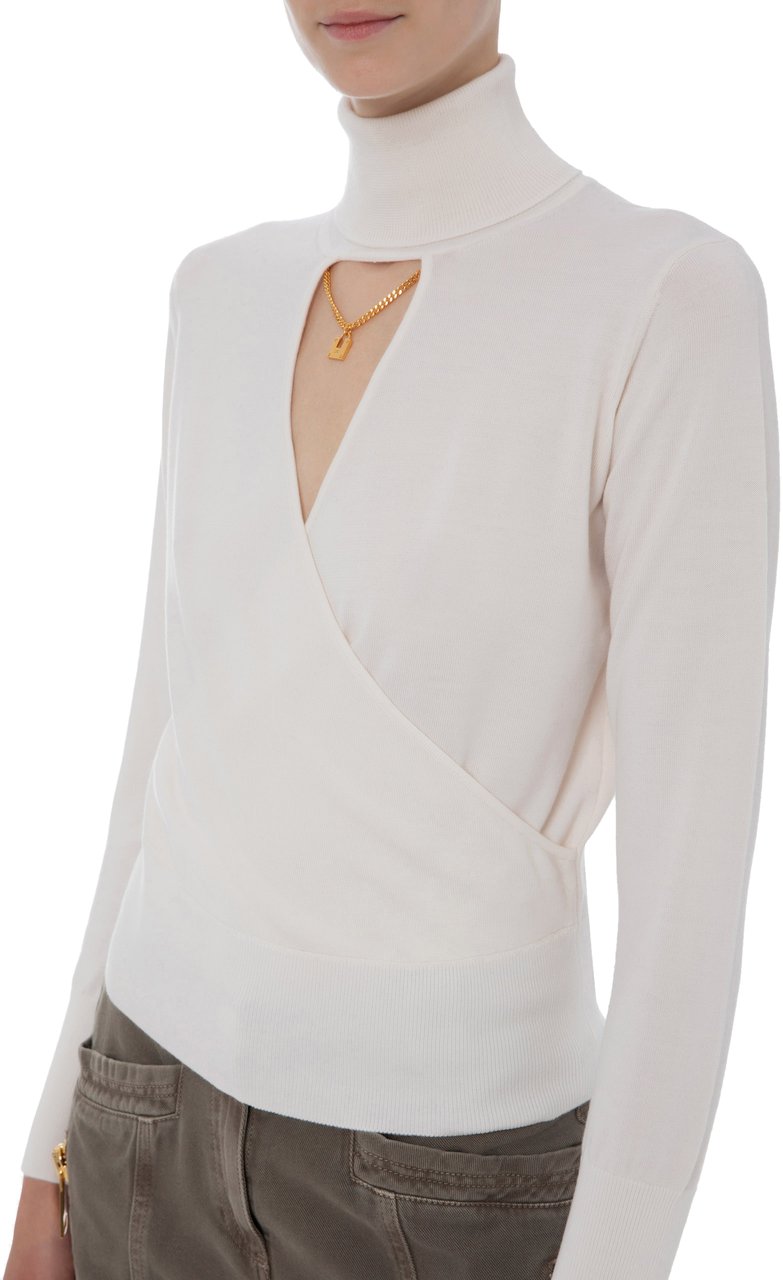 Elisabetta Franchi Sweaters Burro Beige