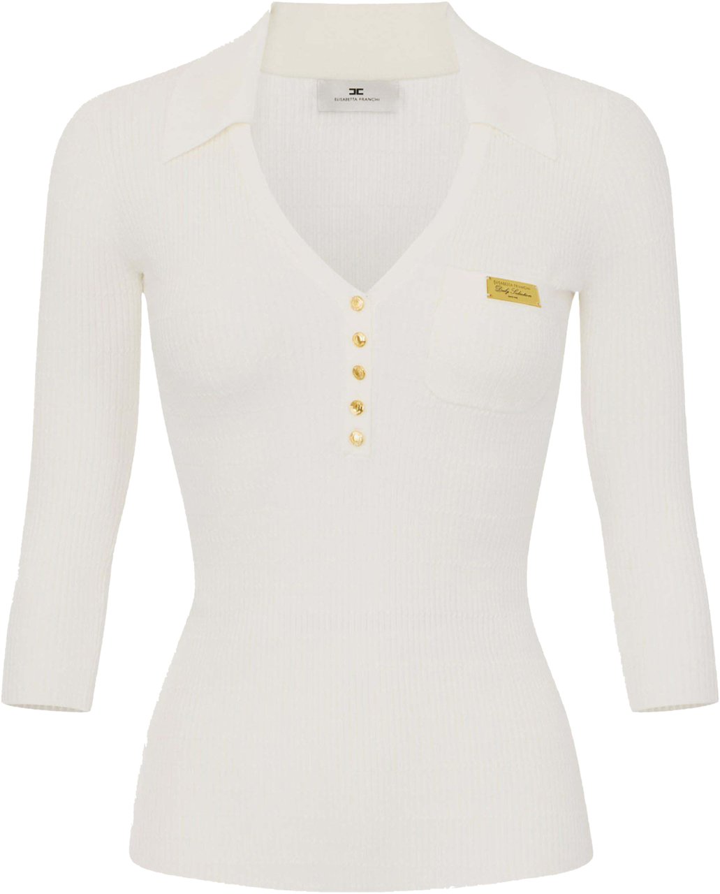 Elisabetta Franchi Elisabetta Franchi Women's Knitted Sweater Sweaters Ecru Mk86b61e2 Wit