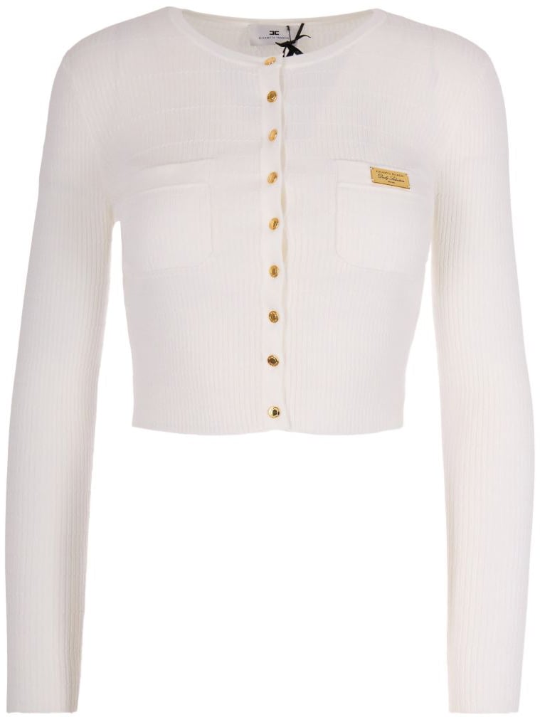 Elisabetta Franchi Sweaters Ivory Wit
