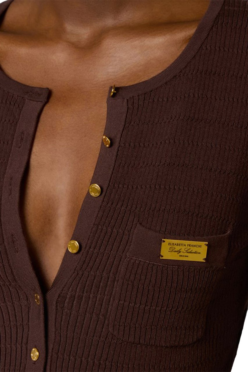 Elisabetta Franchi Sweaters Brown Bruin