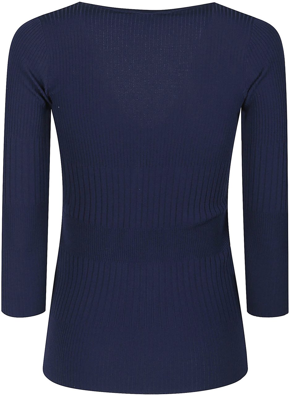 Elisabetta Franchi Tricot Sweater Blue Blauw