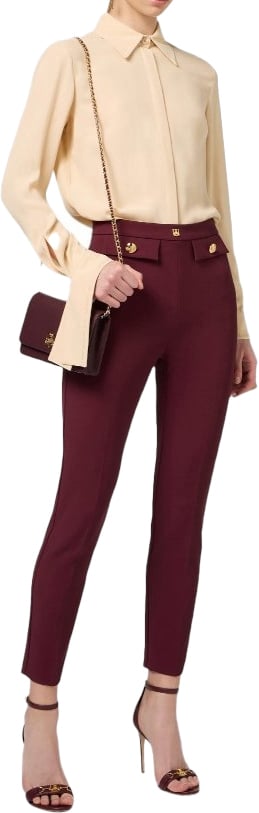 Elisabetta Franchi Trousers Maroon Maroon