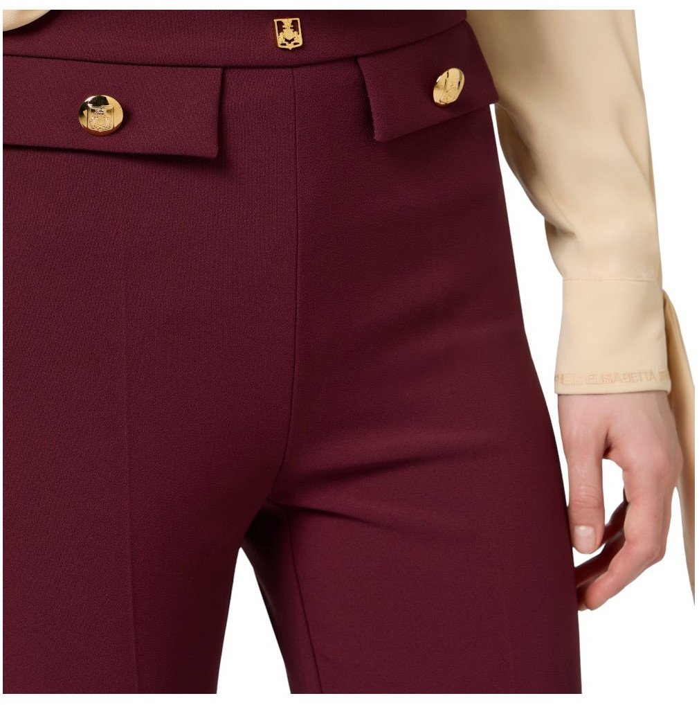 Elisabetta Franchi Trousers Maroon Maroon