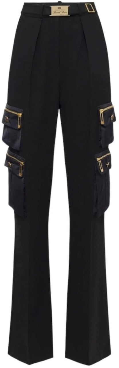Elisabetta Franchi Trousers Black Zwart