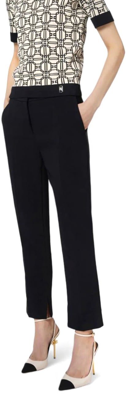 Elisabetta Franchi Trousers Black Zwart