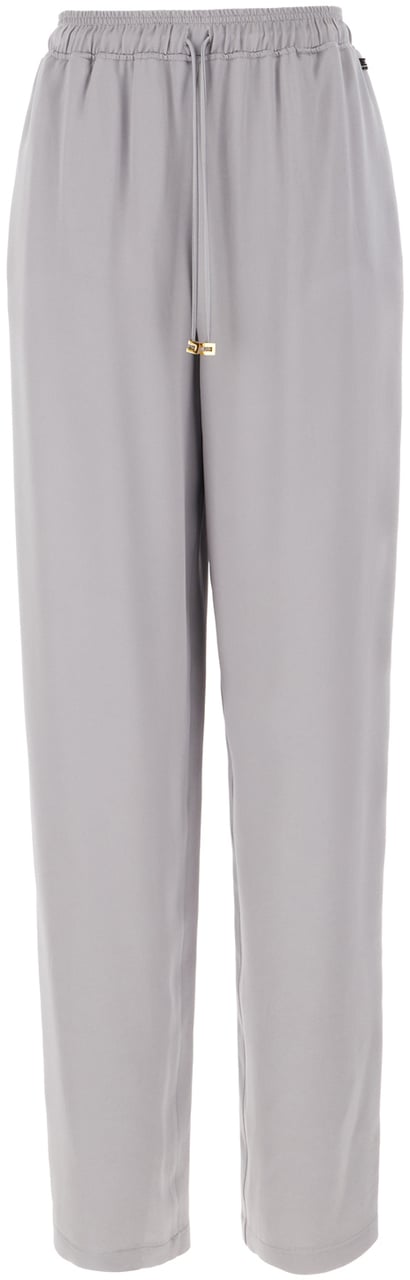 Elisabetta Franchi Elisabetta Franchi Grey acetate blend pants Grijs