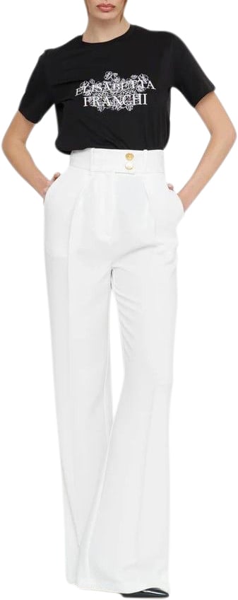 Elisabetta Franchi Trouser White Wit