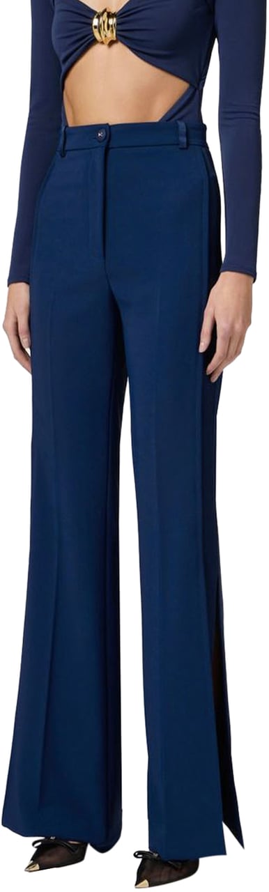 Elisabetta Franchi Trousers Blue Blauw