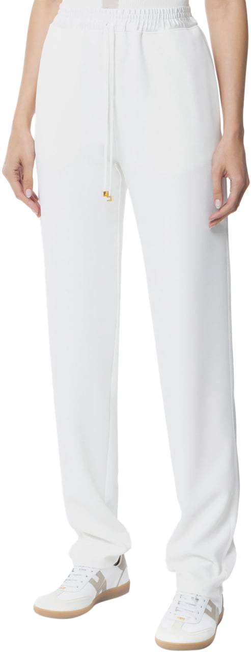 Elisabetta Franchi Trousers Ivory Wit