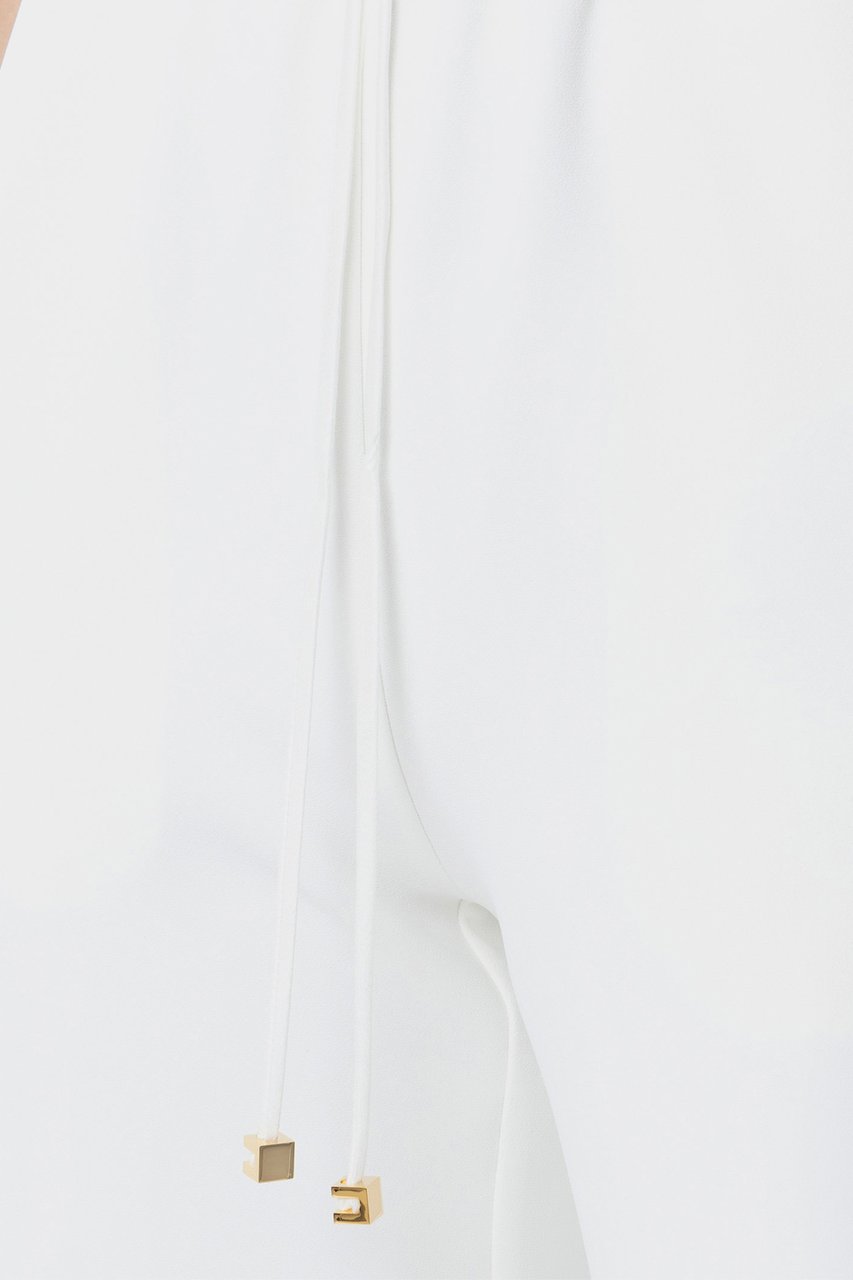 Elisabetta Franchi Trousers Ivory Wit