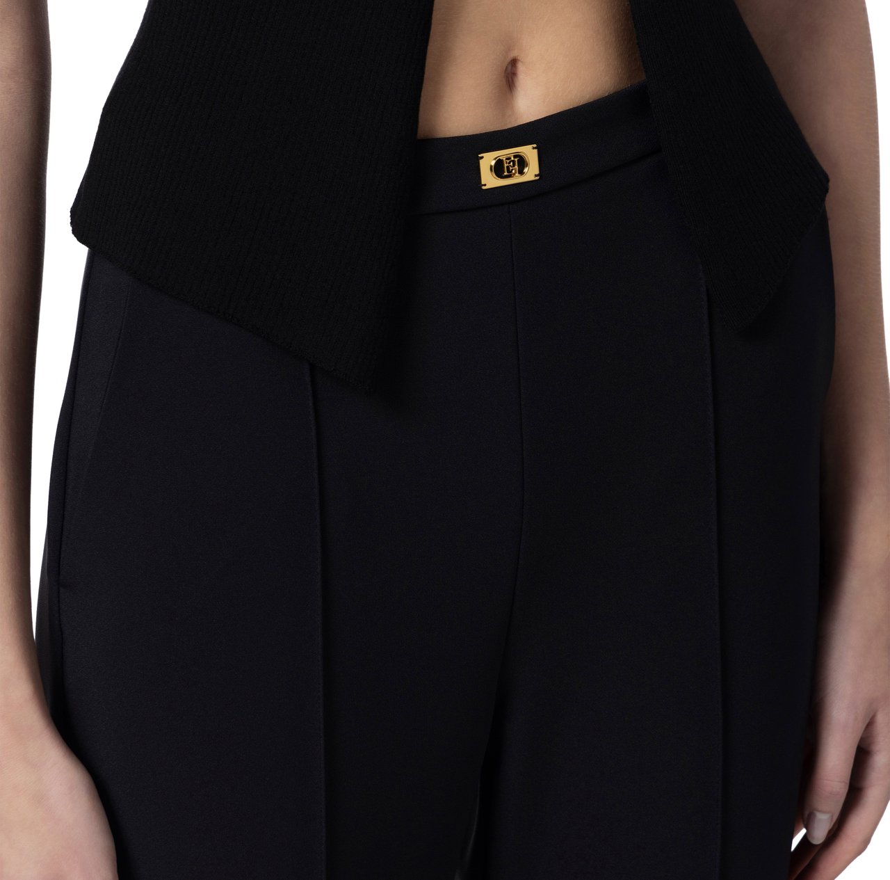 Elisabetta Franchi Trousers Black Zwart