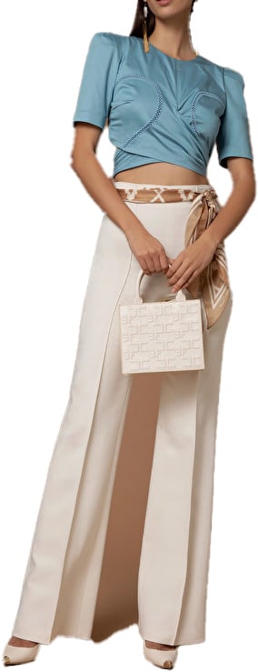 Elisabetta Franchi Elisabetta Franchi  Pantalons Ecru Pa0773 2e2 - 193 Wit