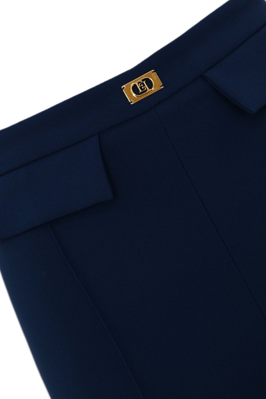 Elisabetta Franchi Trousers Blue Blauw