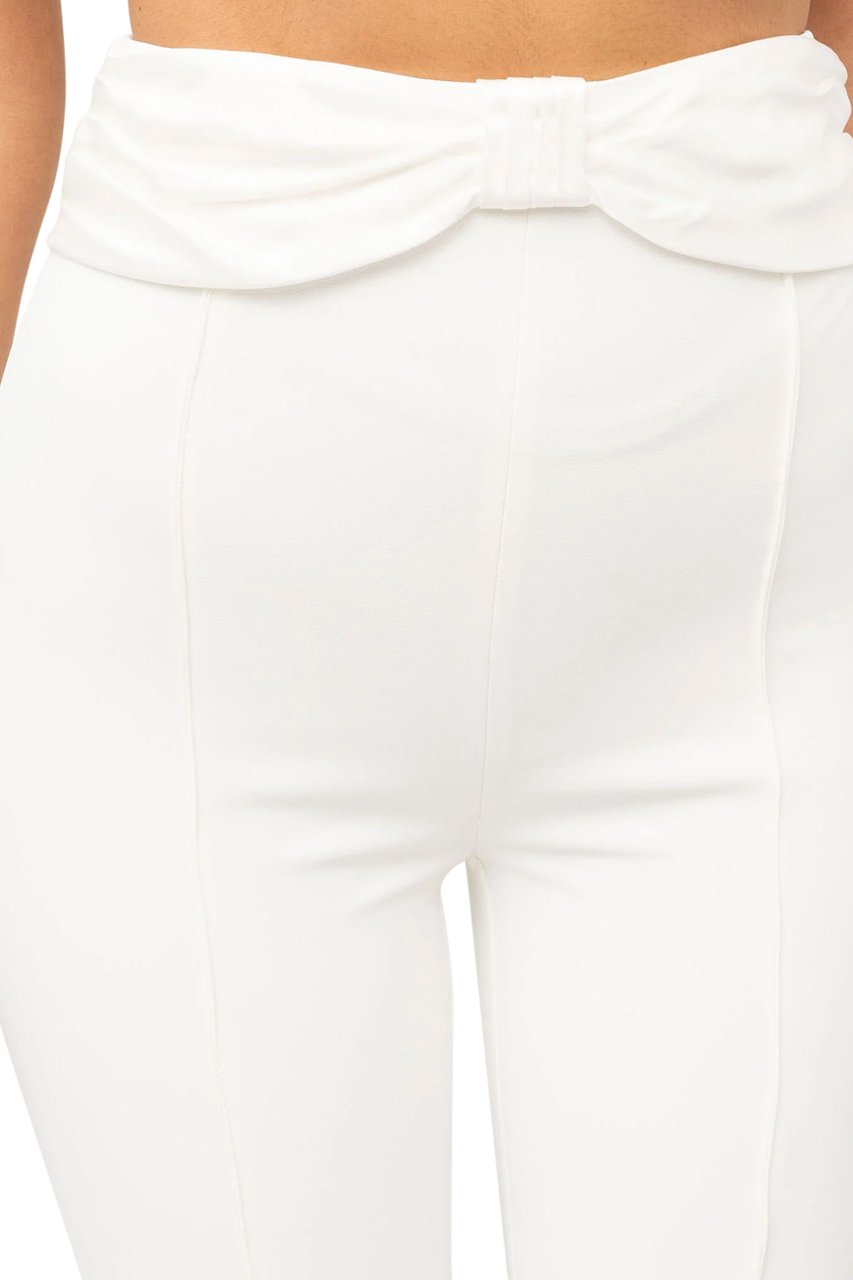 Elisabetta Franchi Trousers Ivory Wit