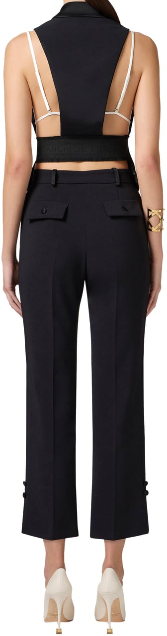 Elisabetta Franchi Trousers Black Zwart