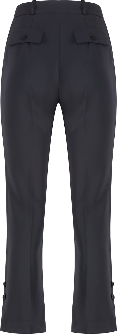 Elisabetta Franchi Cropped flared trousers Zwart