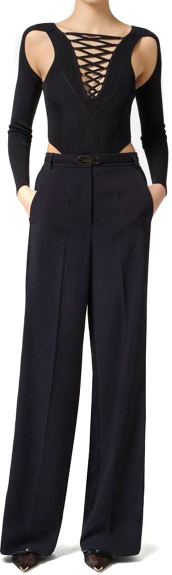 Elisabetta Franchi Trousers Black Zwart