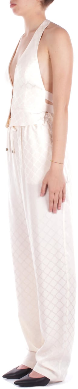 Elisabetta Franchi Trousers Burro Beige