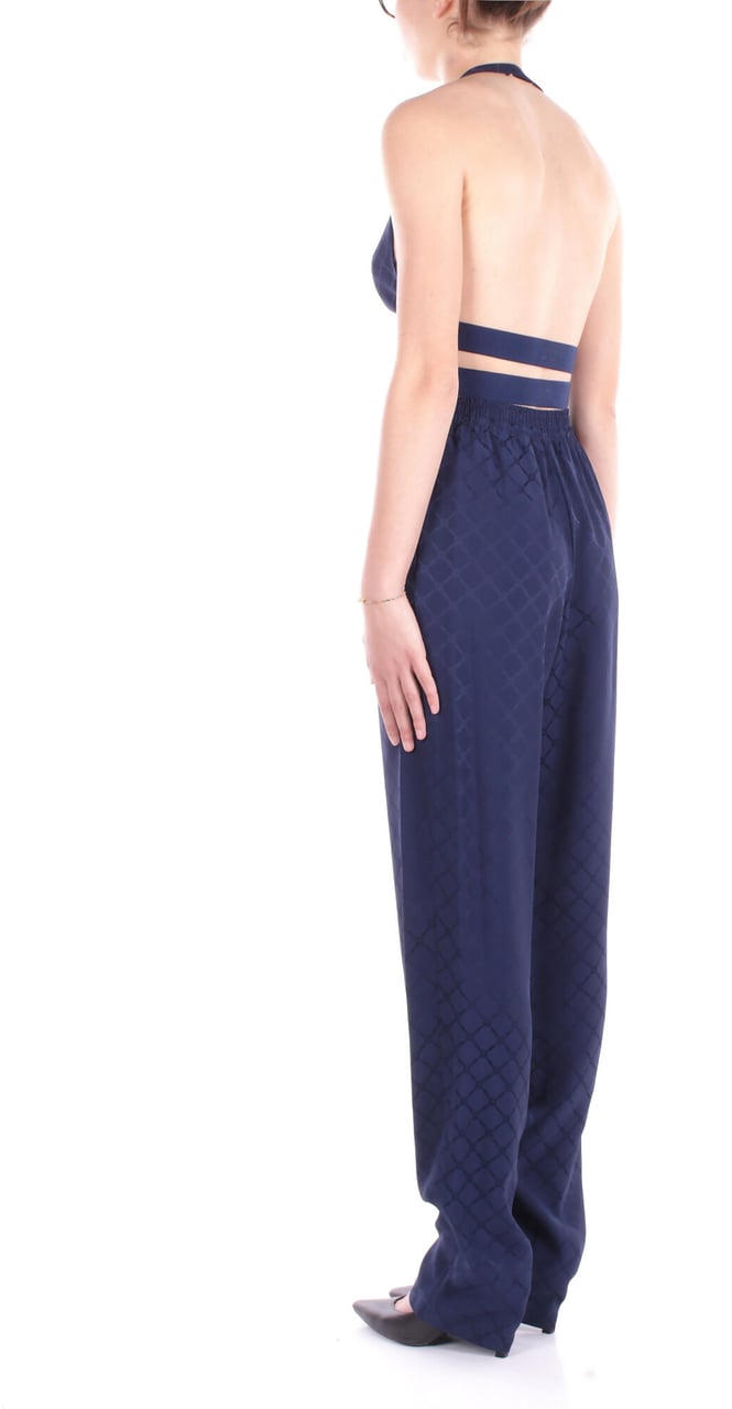 Elisabetta Franchi Trousers Blue Blauw