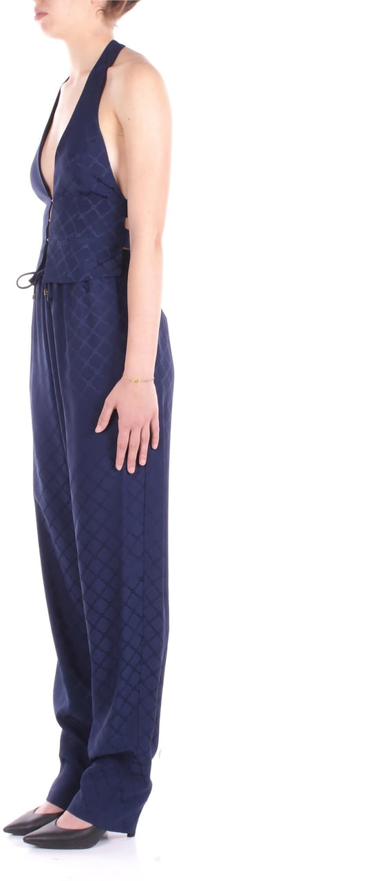 Elisabetta Franchi Trousers Blue Blauw