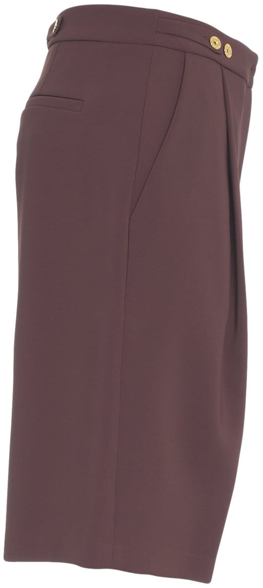 Elisabetta Franchi Pantaloncini Bermuda con bottoni decorativi Rood