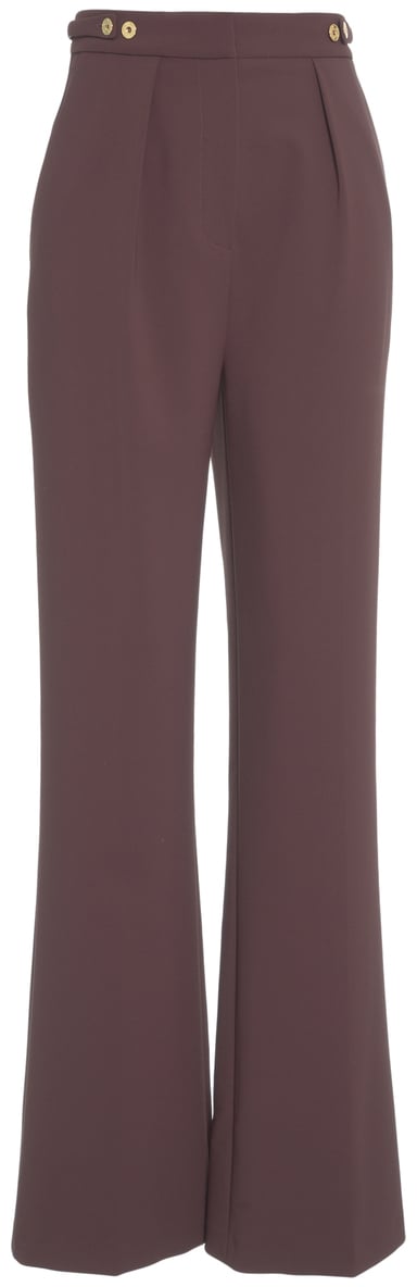 Elisabetta Franchi Pantaloni ampi con pieghe Rood