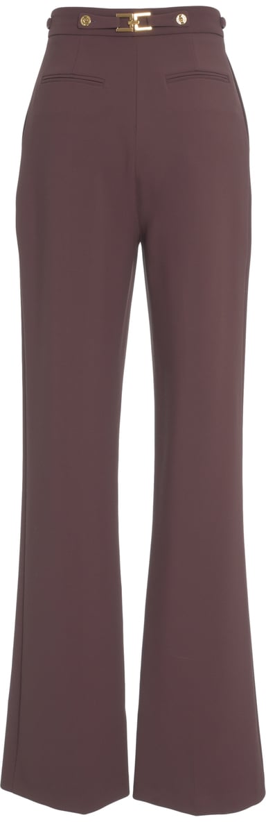 Elisabetta Franchi Pantaloni ampi con pieghe Rood