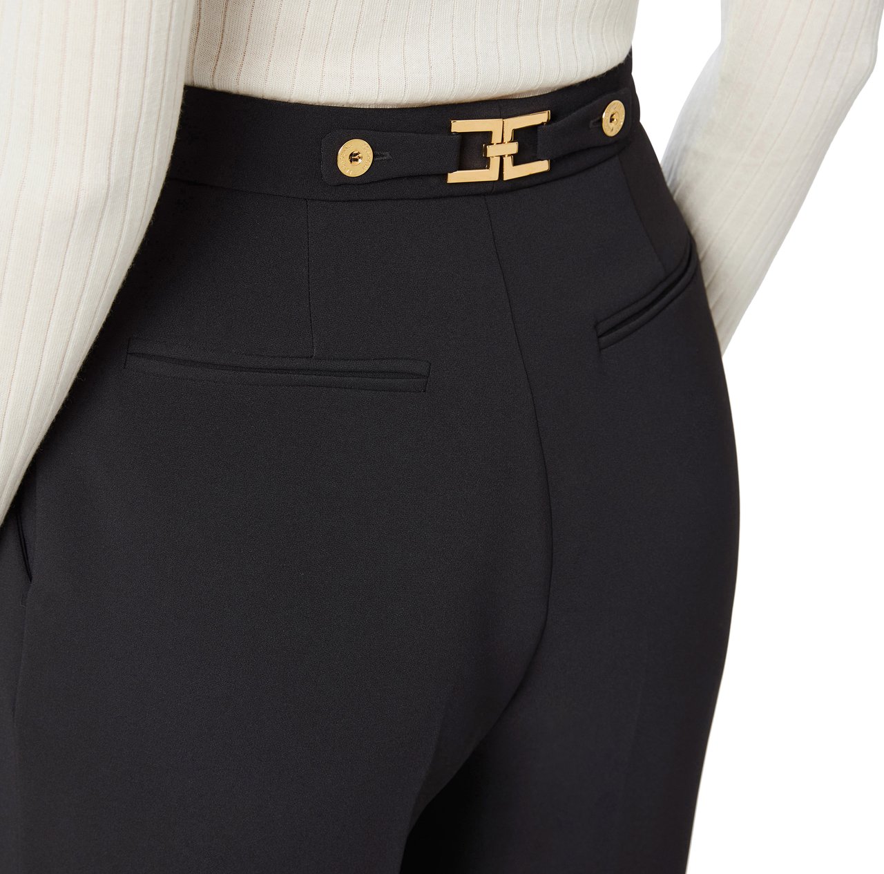 Elisabetta Franchi Trousers Black Zwart