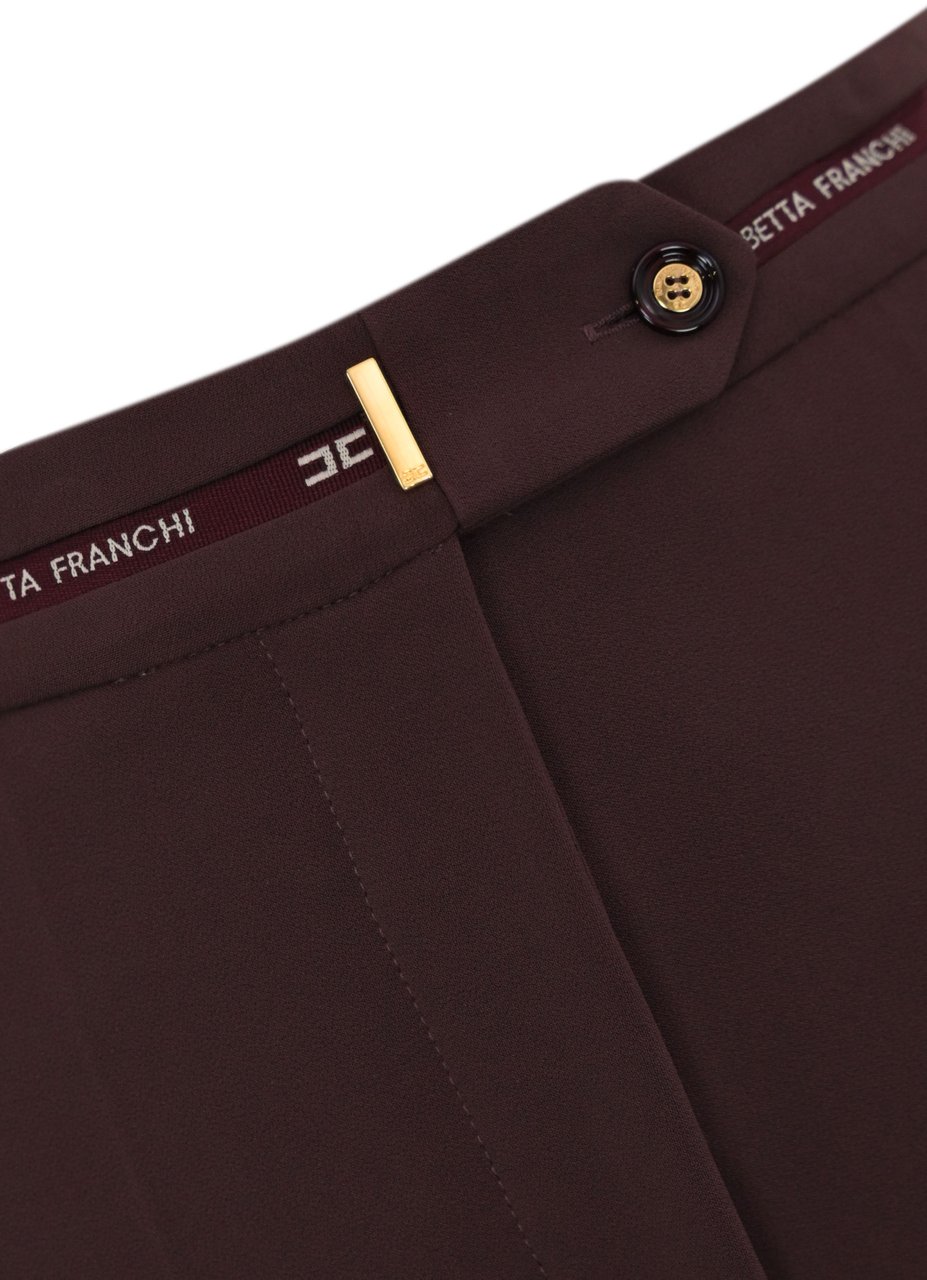 Elisabetta Franchi Trousers Merlot Rood
