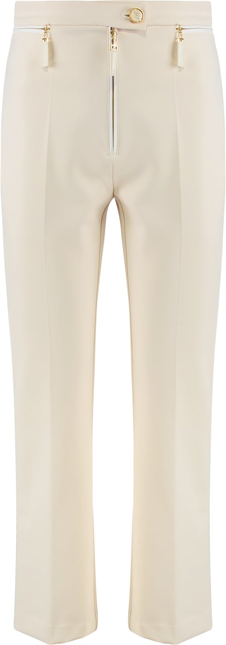 Elisabetta Franchi Pants in double crepe Neutraal